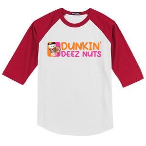 Dunkin Deez Nuts Coffee Bag Kids Colorblock Raglan Jersey