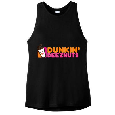 Dunkin Deez Nuts Dunkin Deeznuts Ladies PosiCharge Tri-Blend Wicking Tank