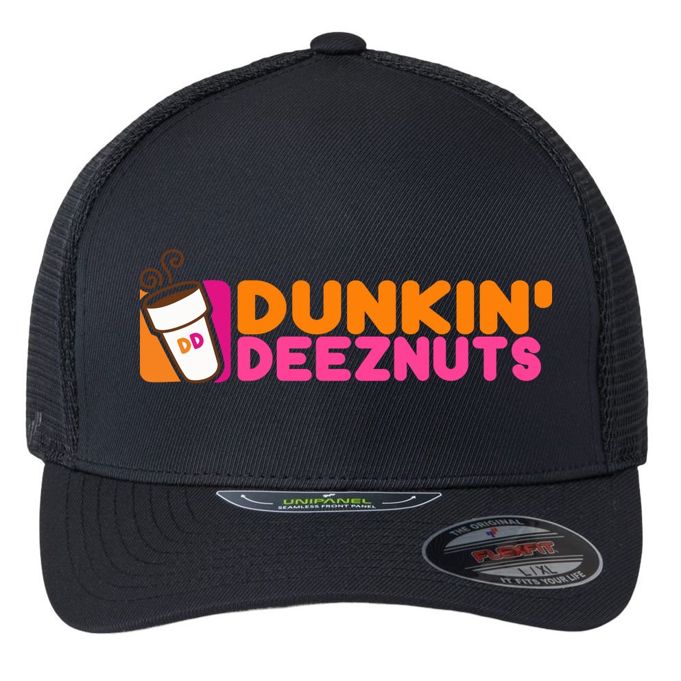 Dunkin Deez Nuts Dunkin Deeznuts Flexfit Unipanel Trucker Cap