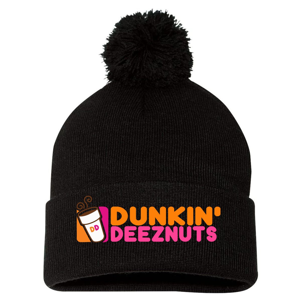 Dunkin Deez Nuts Dunkin Deeznuts Pom Pom 12in Knit Beanie