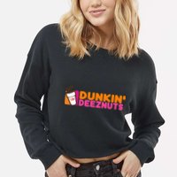 Dunkin Deez Nuts Dunkin Deeznuts Cropped Pullover Crew