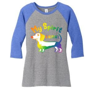 Dachshund Dog Novelty For Dachshund Lovers Gift Women's Tri-Blend 3/4-Sleeve Raglan Shirt