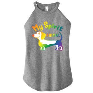 Dachshund Dog Novelty For Dachshund Lovers Gift Women's Perfect Tri Rocker Tank