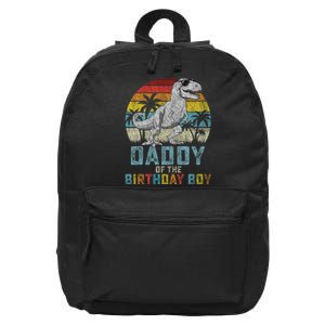 Daddy Dinosaur Of The Birthday Matching Family 16 in Basic Backpack