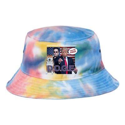 Doge Department Of Government Efficiency Tie Dye Newport Bucket Hat