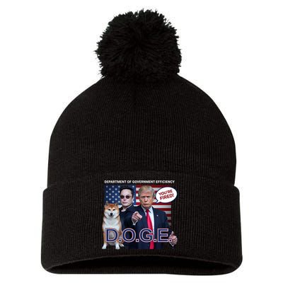 Doge Department Of Government Efficiency Pom Pom 12in Knit Beanie