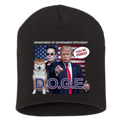 Doge Department Of Government Efficiency Short Acrylic Beanie