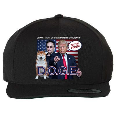 Doge Department Of Government Efficiency Wool Snapback Cap