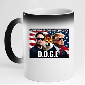 Doge Department Of Government Efficiency 11oz Black Color Changing Mug