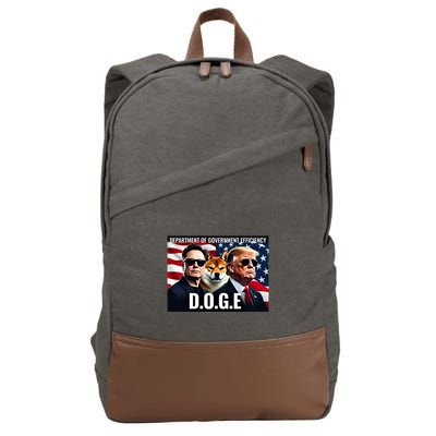 Doge Department Of Government Efficiency Cotton Canvas Backpack