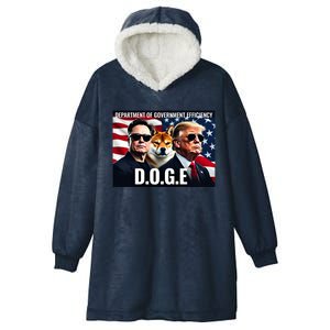 Doge Department Of Government Efficiency Hooded Wearable Blanket