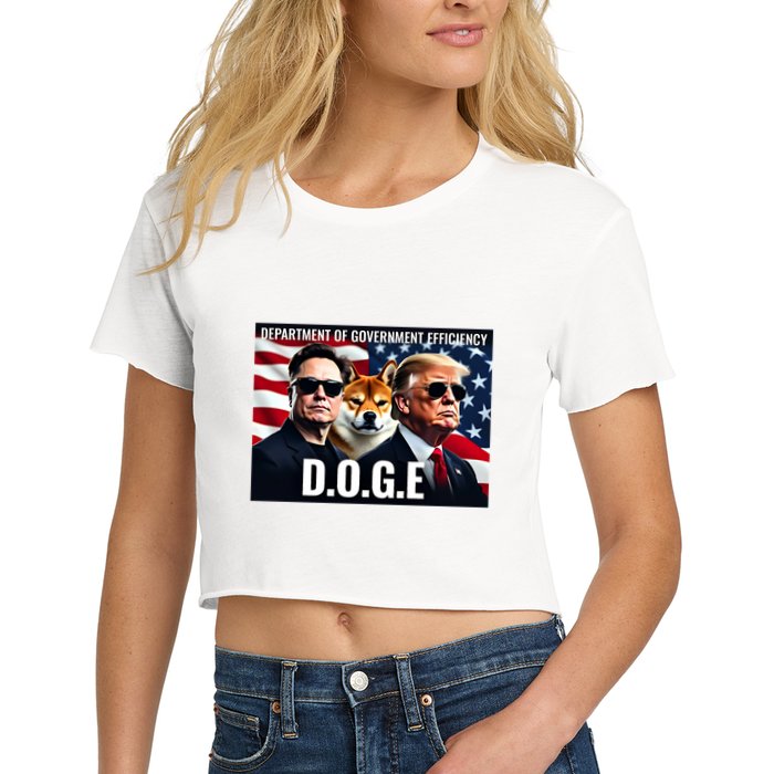 Doge Department Of Government Efficiency Women's Crop Top Tee