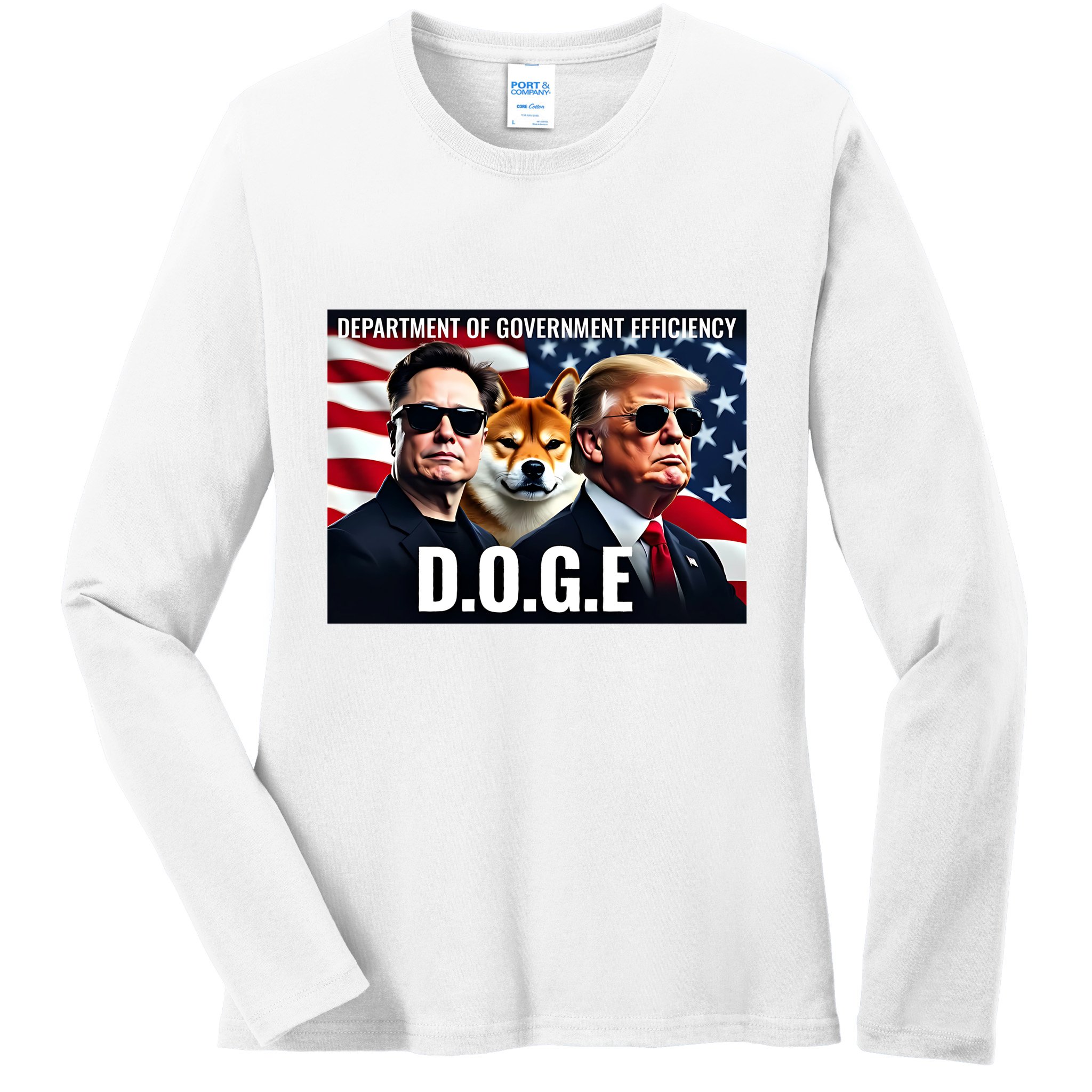 Doge Department Of Government Efficiency Ladies Long Sleeve Shirt