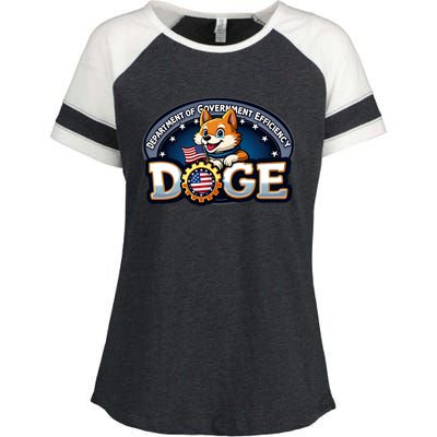 Doge Department Of Government Efficiency Enza Ladies Jersey Colorblock Tee