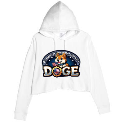 Doge Department Of Government Efficiency Crop Fleece Hoodie