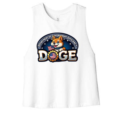 Doge Department Of Government Efficiency Women's Racerback Cropped Tank