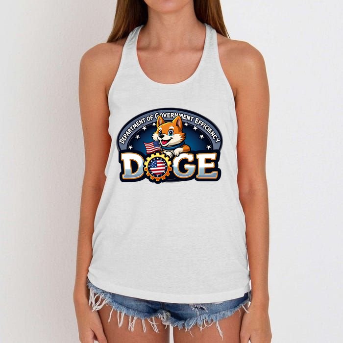 Doge Department Of Government Efficiency Women's Knotted Racerback Tank