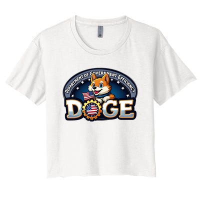 Doge Department Of Government Efficiency Women's Crop Top Tee