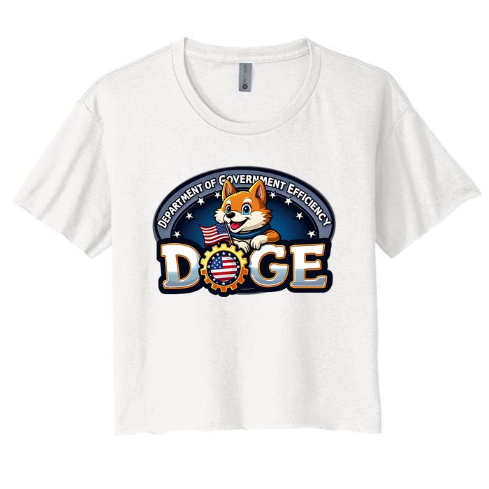 Doge Department Of Government Efficiency Women's Crop Top Tee