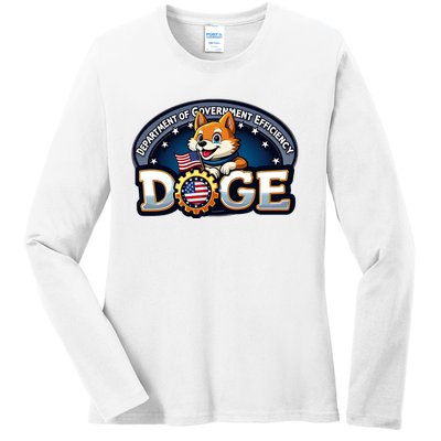 Doge Department Of Government Efficiency Ladies Long Sleeve Shirt