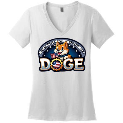 Doge Department Of Government Efficiency Women's V-Neck T-Shirt