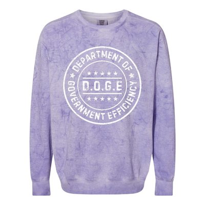 D.O.G.E Department Of Government Efficiency Doge Colorblast Crewneck Sweatshirt