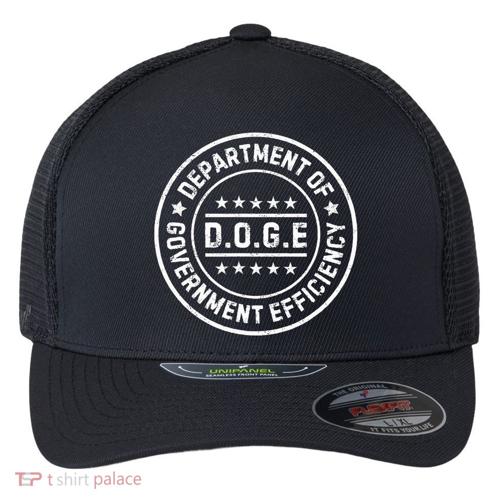 D.O.G.E Department Of Government Efficiency Doge Flexfit Unipanel Trucker Cap