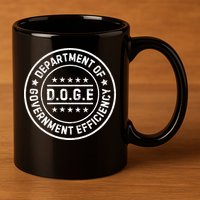 D.O.G.E Department Of Government Efficiency Doge 11oz C Handle Ceramic Mug