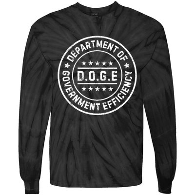 D.O.G.E Department Of Government Efficiency Doge Tie-Dye Long Sleeve Shirt