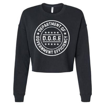 D.O.G.E Department Of Government Efficiency Doge Cropped Pullover Crew