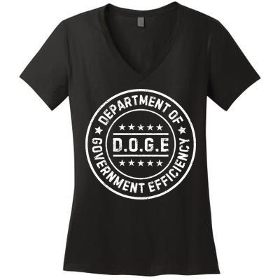 D.O.G.E Department Of Government Efficiency Doge Women's V-Neck T-Shirt