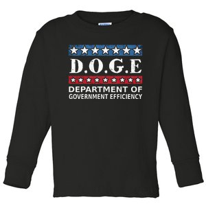 D.O.G.E. Department Of Government Efficiency Toddler Long Sleeve Shirt