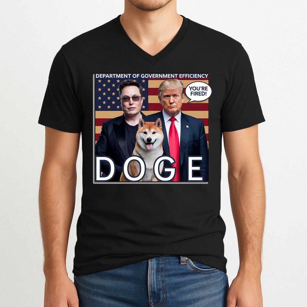 Doge Department Of Government Efficiency V-Neck T-Shirt