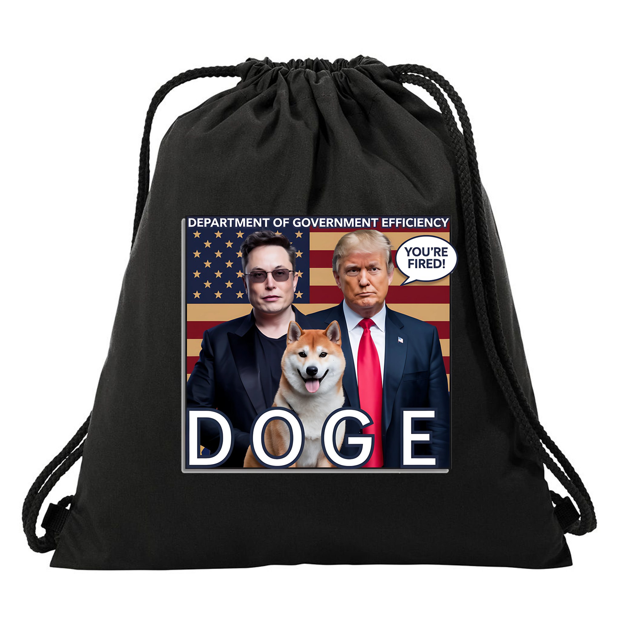 Doge Department Of Government Efficiency Drawstring Bag