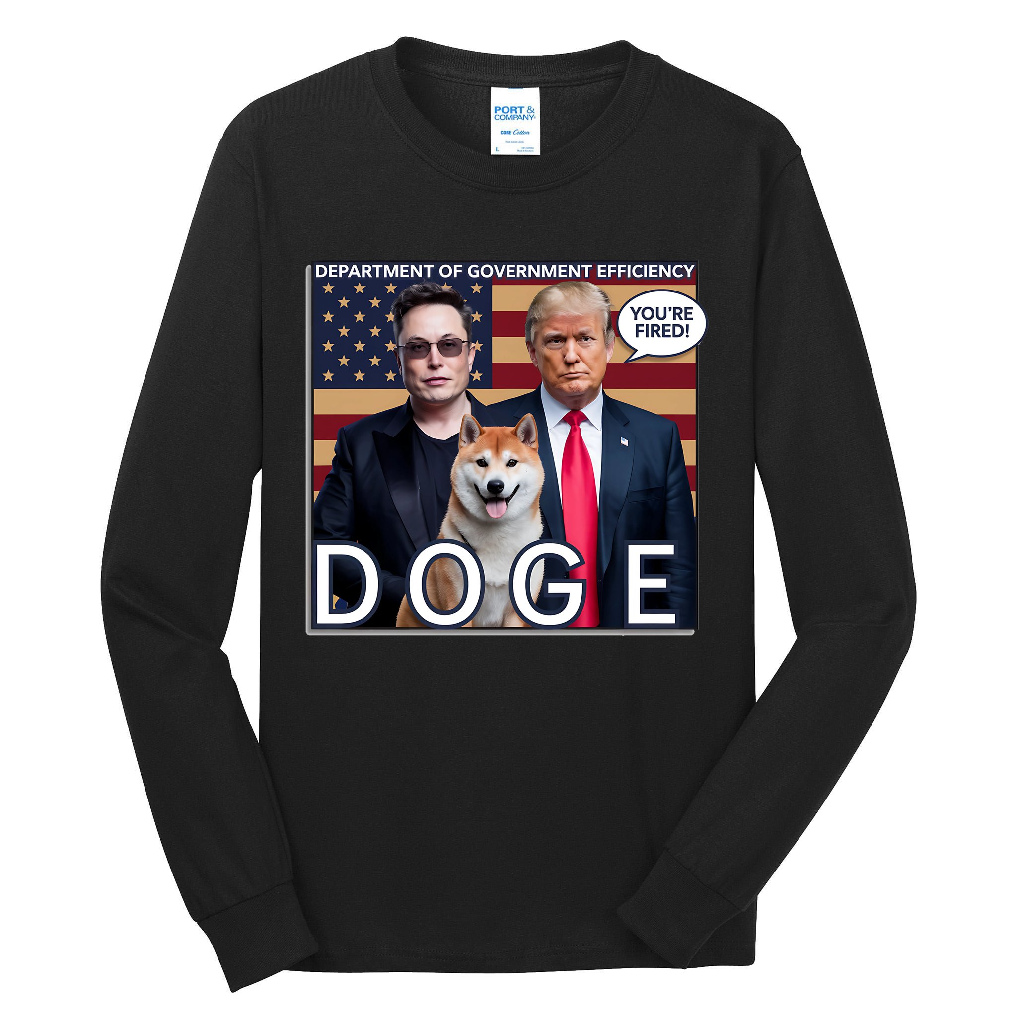 Doge Department Of Government Efficiency Tall Long Sleeve T-Shirt