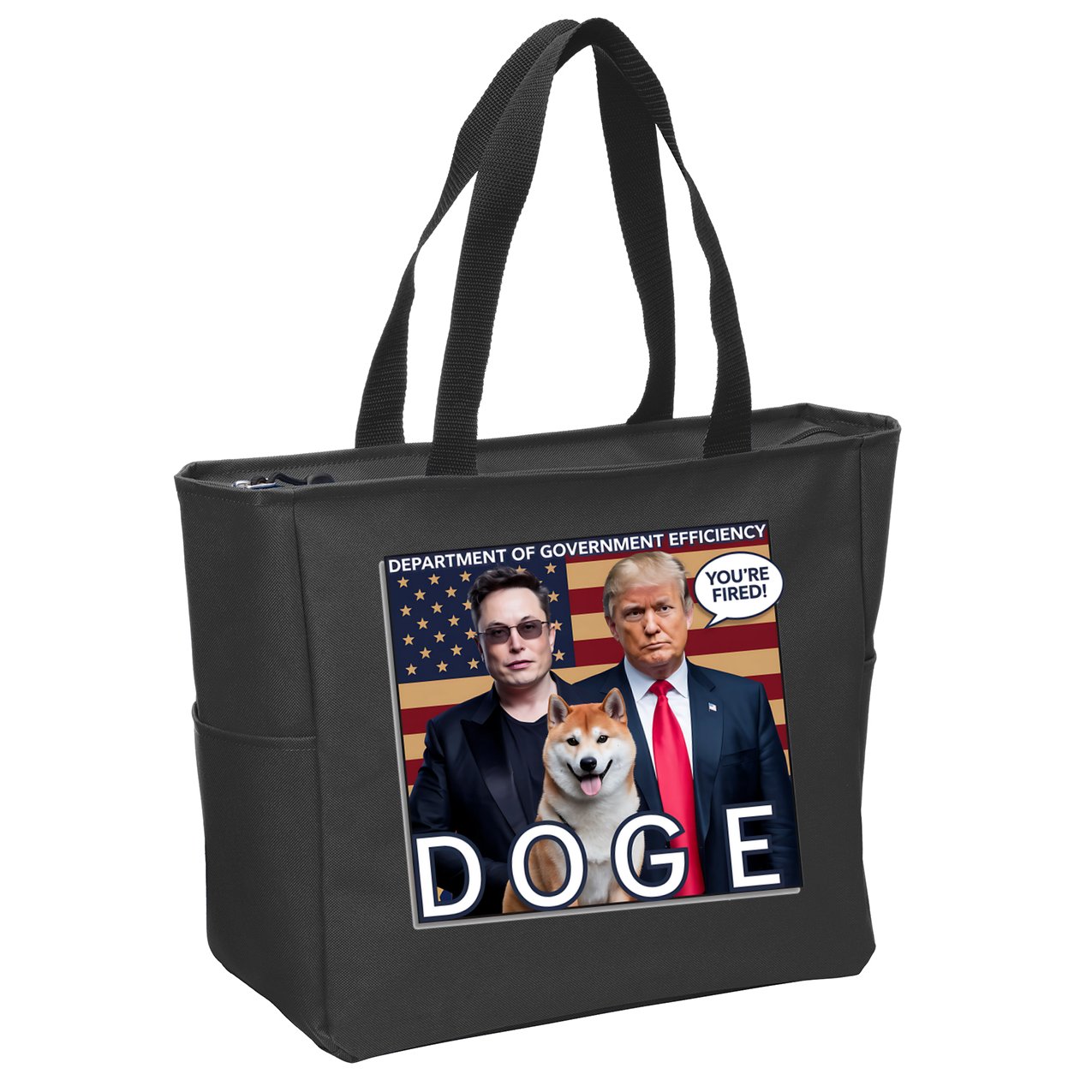 Doge Department Of Government Efficiency Zip Tote Bag