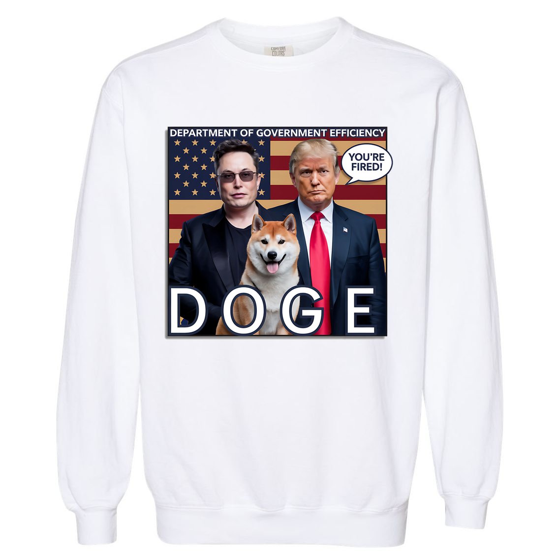 Doge Department Of Government Efficiency Garment-Dyed Sweatshirt