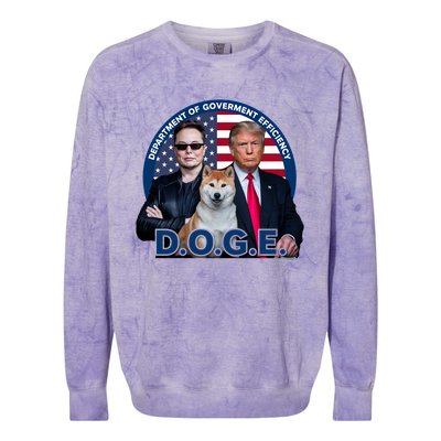 Doge Department Of Government Efficiency Colorblast Crewneck Sweatshirt