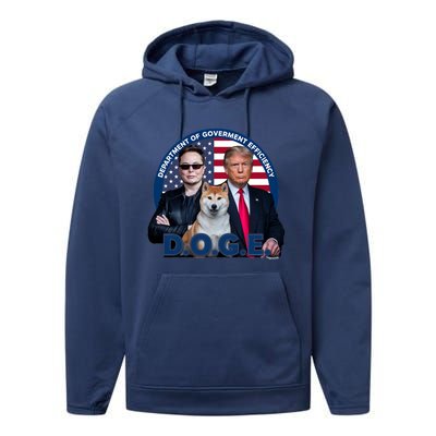 Doge Department Of Government Efficiency Performance Fleece Hoodie