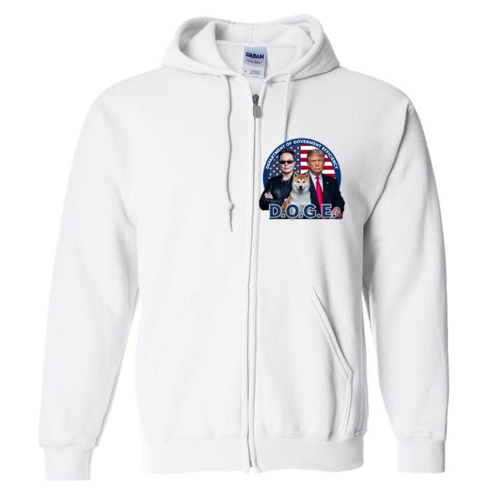 Doge Department Of Government Efficiency Full Zip Hoodie