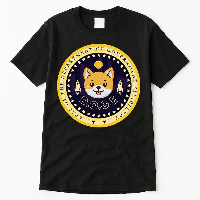D.O.G.E Department Of Government Efficiency Crypto Cbdc Tall T-Shirt