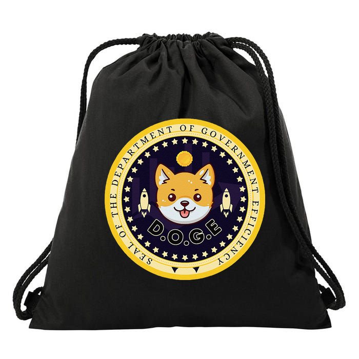 D.O.G.E Department Of Government Efficiency Crypto Cbdc Drawstring Bag
