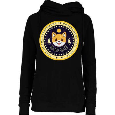D.O.G.E Department Of Government Efficiency Crypto Cbdc Womens Funnel Neck Pullover Hood