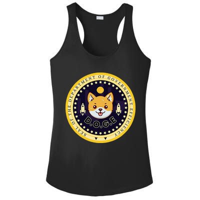 D.O.G.E Department Of Government Efficiency Crypto Cbdc Ladies PosiCharge Competitor Racerback Tank