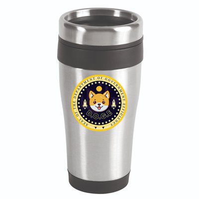 D.O.G.E Department Of Government Efficiency Crypto Cbdc 16oz Travel Tumbler