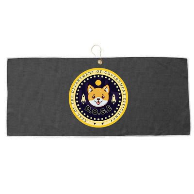D.O.G.E Department Of Government Efficiency Crypto Cbdc Large Microfiber Waffle Golf Towel