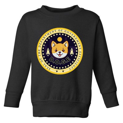 D.O.G.E Department Of Government Efficiency Crypto Cbdc Toddler Sweatshirt