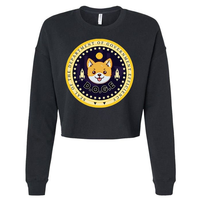 D.O.G.E Department Of Government Efficiency Crypto Cbdc Cropped Pullover Crew