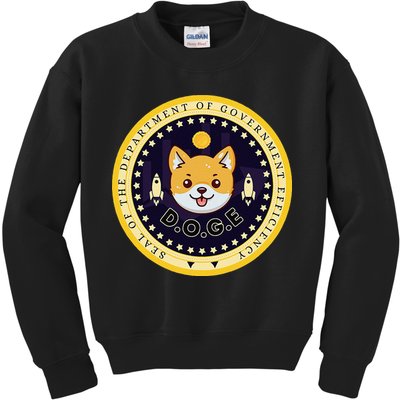 D.O.G.E Department Of Government Efficiency Crypto Cbdc Kids Sweatshirt