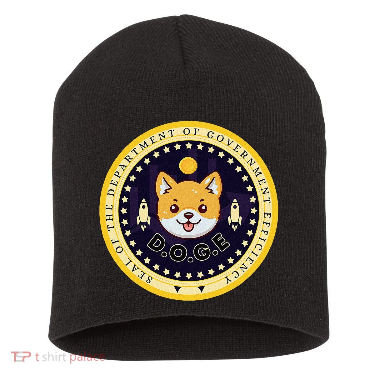 D.O.G.E Department Of Government Efficiency Crypto Cbdc Short Acrylic Beanie